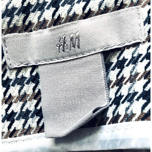 Y2K Clueless Skirt Houndstooth Pencil Midi Knee S 6 Lined H & M Grommet Preppy - Picture 2 of 13